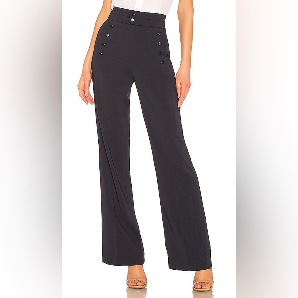 NWT Equipment Femme navy blue‎ Andrae trousers size 2